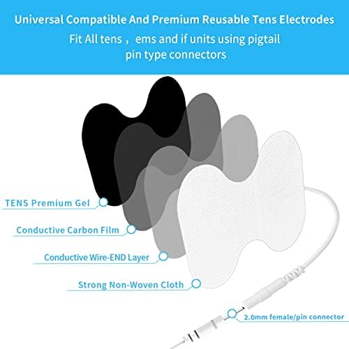 TENS Unit Replacement Pads - Pack of 6 Extra Large Butterfly Shaped Electrode Squares… - Image 2