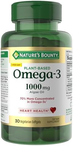 Nature's Bounty Omega 3, Plant-Based Omega 3 Fatty Acid Supplement, 30 Ct by NaturesBounty