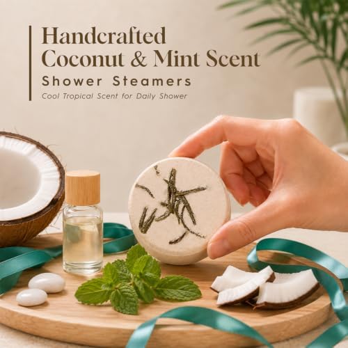 SWCANDY Coconut & Mint Shower Steamers 8 Pack, Home Spa Self Care - Image 2