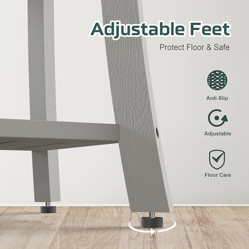 Waterproof HIPS Shower Bench for Inside Shower, Shower Stool, Grey - Image 5