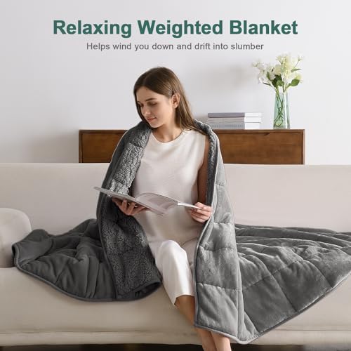 Lofus 15 lbs Weighted Blanket for Adults Queen Size 60" x 80", Grey - Image 5