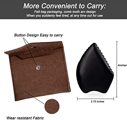Gua Sha Facial Massage Tools, BianStone Traditional Face & Body Massage Tool, Lymphatic Drainage Face Sculpting Tool, The Newly Upgraded Unique Tooth Edge - Image 7