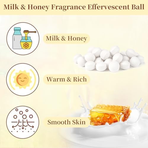 Manicure Spa Balls 8oz - Moisturizing Nail Soak Tablet, Milk & Honey - Image 3