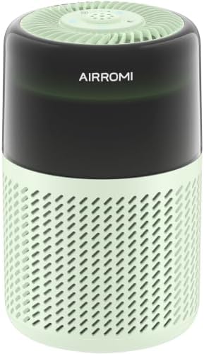 AIRROMI HEPA Air Purifier for Bedroom&Home,Pet Air Purifier for Home Pets,Removes Pet Odor,Cat Litter Smell,Dust,Smoke&Allergies,Quiet Room Air Purifier with Scents,360°Air Cleaner,A2005 Green by AIRROMI
