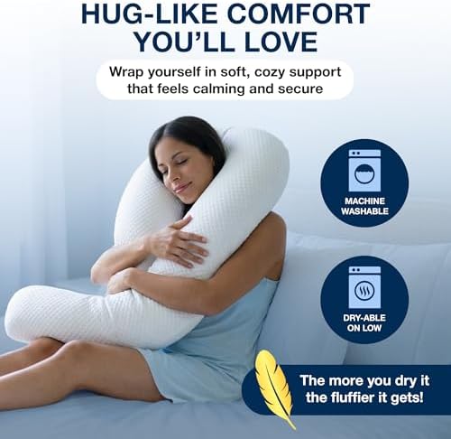 Contour Swan Shaped Body Pillow | Orthopedic Body Pillow for Back, Hip & Leg Relief | Ergonomic Support for Sciatica & Full Body Comfort - Standard Size - Image 5