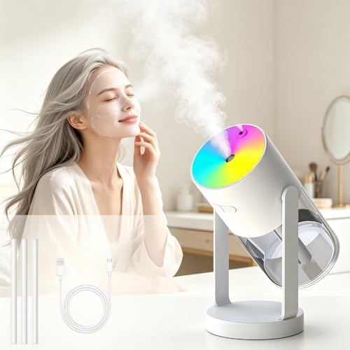 UEISODC bedroom humidifier, desktop USB humidifier, car air freshener, relieves tight skin, cough, nasal congestion, allergies and dry air，With automatic shutdown, silent operation by UEISODC