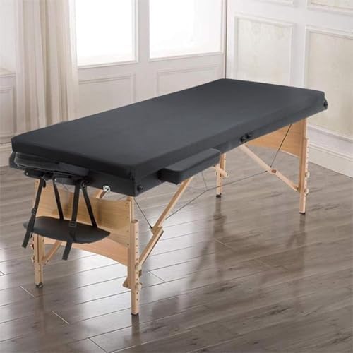 Lash Bed Foam Topper for Massage Bed, 73x24x2 inch Black Memory Foam Removable Cover Massage Mattress, Non-Slip Elastic Bands - Image 7