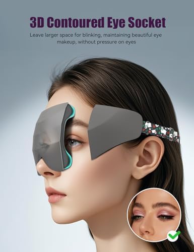Sleep Mask for Side Sleeper Women Men, EVA BELLE Eye Mask for Sleeping Light Blocking, 3D Sleeping Mask Blackout, Soft Breathable Eye Shade Cover with Adjustable Elastic Strap for Travel Home Nap Rest - Image 4