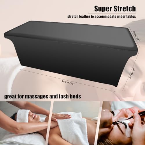 PU Leather Lash Bed Cover - Waterproof & Wipeable Massage Table Topper, Odorless & High Elasticity Vegan Leather (6FT) - Image 2