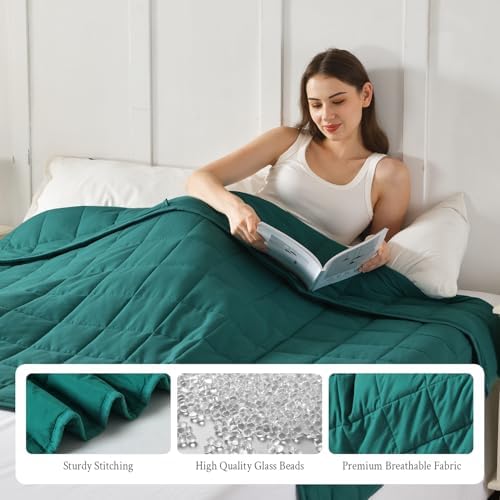 Topblan Cooling Weighted Blanket for Adults, 12 lbs 48 x 72 Twin Size Bed - Image 5