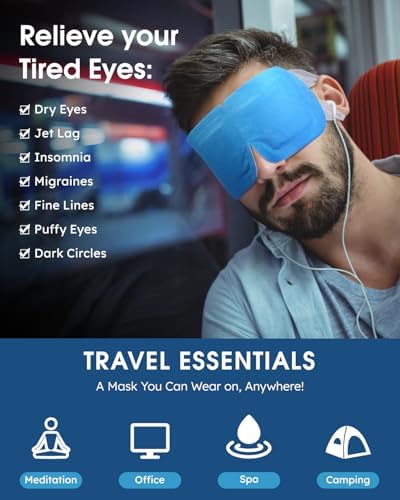20-Pack Steam Eye Masks for Dry Eyes, Self Heating Warm Compress, Blueberry - Image 2