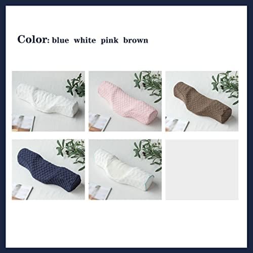 Cervical Neck Pillow for Pain Relief Sleeping, Neck roll Pillow Memory Foam for Stiff Neck Pain Relief ，Travel Bolster Pillow for Bed for Side Sleepers Back Sleeper. (Blue) - Image 7