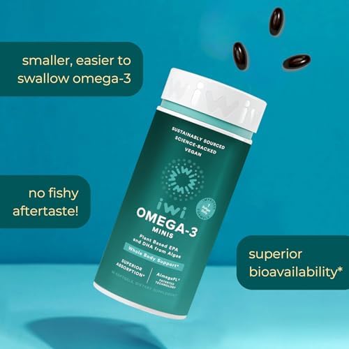 Iwi Omega-3 Mini Softgels (30 Servings), Easy to Swallow, Plant-Based Algae Omega 3 with EPA + DHA, Whole-Body Support Dietary Supplement, Krill & Fish Oil Alternative, No Fishy Aftertaste - Image 3