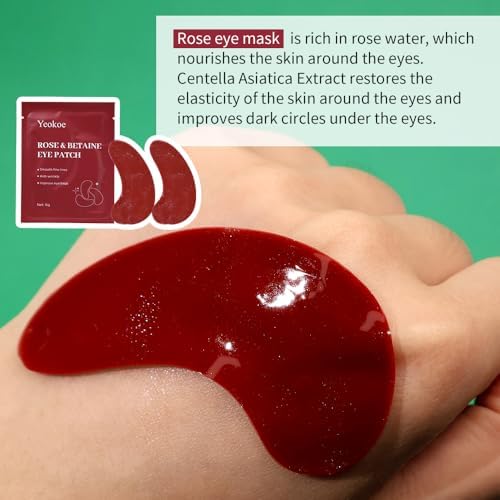 Yeokoe Under Eye Patches For Puffy Eyes and Dark Circles Wrinkle,30 Pairs Face Masks SkinCare With Retinol Serum,Aloe Vera,Rose Betaine - Image 6