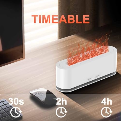 Upgraded Flame Fire Diffuser Humidifier, 7 Colors Changing Oil Diffuser, Ultra-Quiet Aroma Essential Oils Aromatherapy Diffusers for Large Room, Bedroom, Office(200ml Auto Off,Timeable,12Hrs) - Image 4