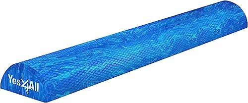 Yes4All EVA Firm Foam Roller for Stretching, Half Yoga Back Roller for Muscle Massage for Pilates, Yoga, Balance & Core Exercises - 12/36 inches by Yes4All