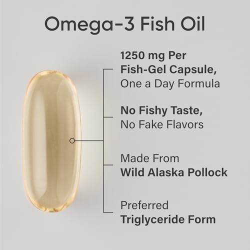 Sports Research® Omega-3 Fish Oil 1250mg from Wild Alaska Pollock, 30 Count - Image 2