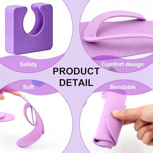120 Pairs Disposable Pedicure Slippers and Toe Separators Kit 40 Pairs Disposable Foam Flip Flops 80 Toe Separators - Image 3