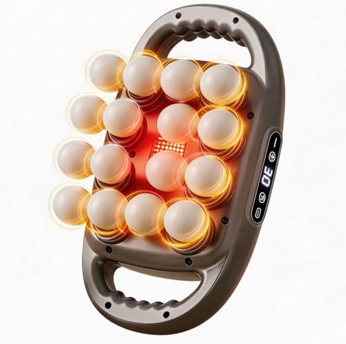 16 Head Massage Gun Deep Tissue, Back Massager for Pain Relief, 9 Modes & 9 Levels, Portable Percussion Handheld Muscle Massager Gun For Back, Foot, Neck,Shoulder,Leg, Ideal Gift for Men Women by Unknown