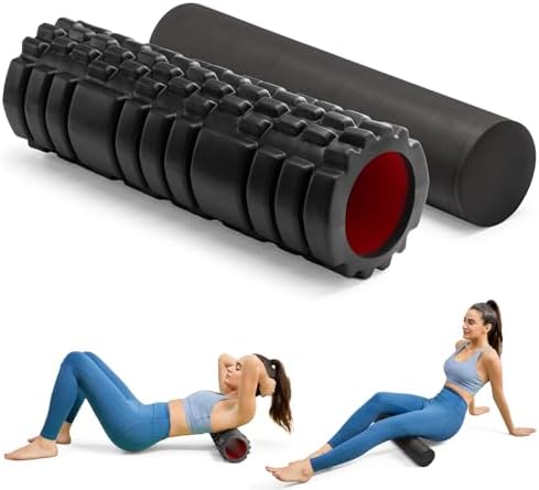 Krightlink 2-in-1 18" Foam Roller Set for Deep Muscle Massage by Krightlink