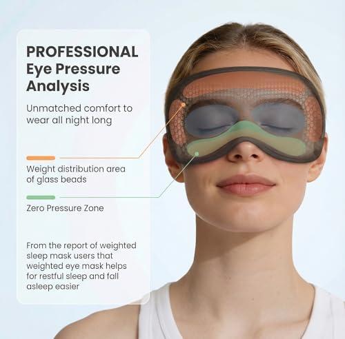 Weighted Eye Mask for Sleeping 2 Pack: Gentle Pressure Blackout Sleep Mask with 3D Contoured Cups, Zero Eye Pressure Sleep Mask for Lash Extensions, Memory Foam Travel Mask, Black Purple - Image 6