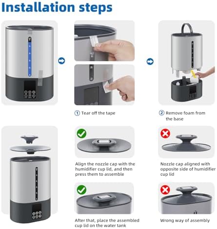 Coolfiqu 6L Warm & Cool Mist Humidifiers for Bedroom,Large Room,Plants - Image 2