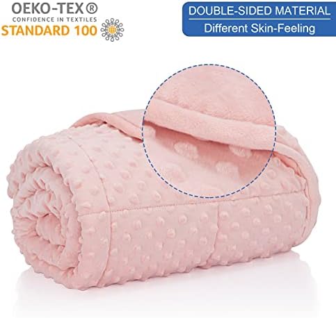 Huloo Sleep Weighted Blanket Queen 20lbs for Adult(60"×80",Pink) Breathable Soft Minky Weighted Throw Blanket for All Season,Heavy Blanket with Premium Glass Beads - Image 2