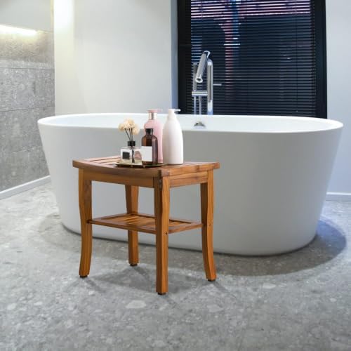 VaeFae Teak Shower Bench, Large Bench - Image 6