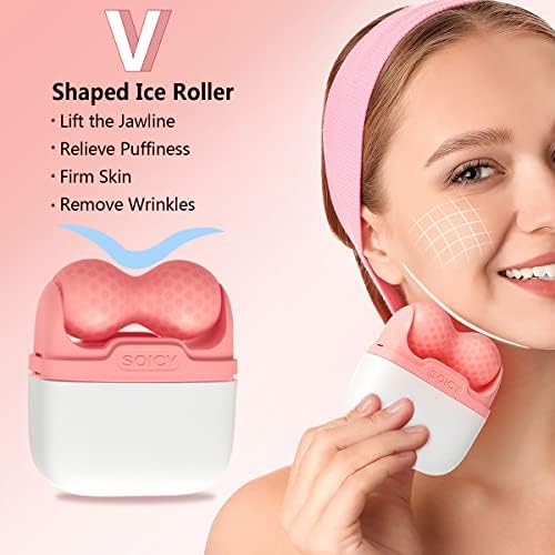Ice Roller Double Ended, Ice Roller for Face & Eye Puffiness Relief, Ice Face Roller Massager for Migraine Pain, 2 in 1 Facial Ice Roller Skin Care Tool for Whole Body Minor Injury Cold Compress - Image 5