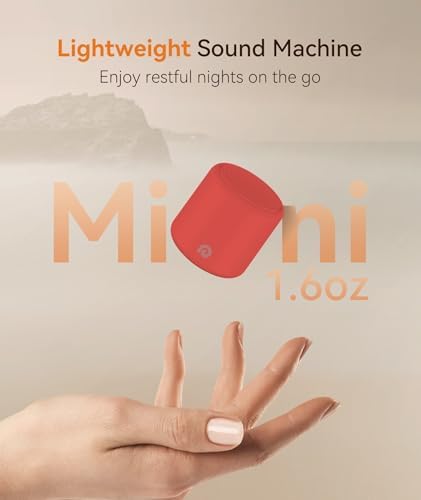 Dreamegg Travel White Noise Machine - Portable for Baby Adults, 16 Nature Sounds, Timer, Sleeping Gift, Red - Image 3