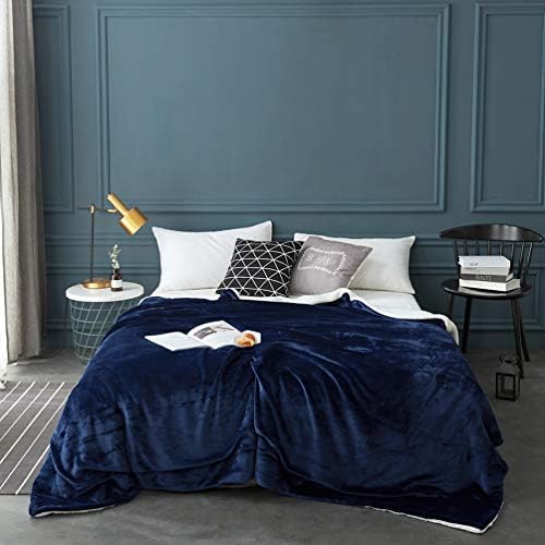 LBRO2M Sherpa Fleece Bed Blanket Super Soft Plush Warm Throw Twin 65"X90" - Image 2