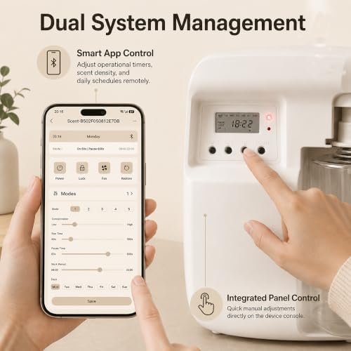 Waterless Essential Oil Diffuser, App Control, 400ml, 2,000 Sq Ft - Image 7