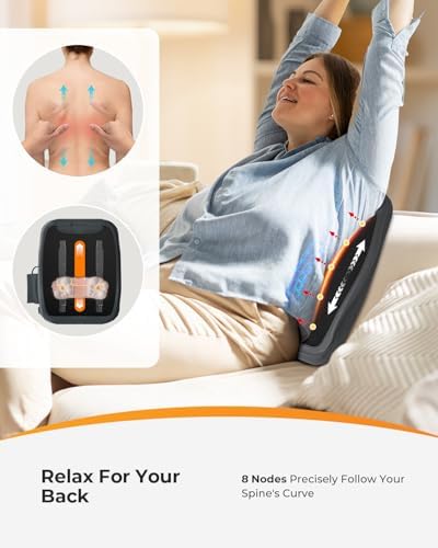 CooCoCo FSA Eligible Shiatsu Back Massager for Pain Relief Deep Tissue, HSA Approved Lower Back Massager with Heat, Rolling Up and Down Back Massage, 2X Larger Heating Area and Faster Heating(Corded) - Image 2