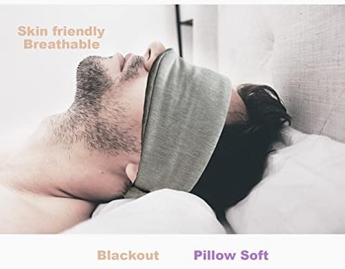 FAN WU Cotton Sleep Mask with Travel Pouch, Zero-Pressure Blackout Mask - Image 6