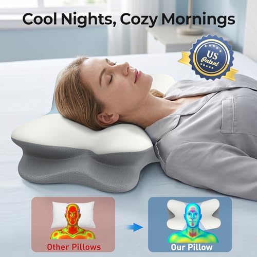 Cervical Neck Pillow - Contour Memory Foam Pillows for Pain Relief - Image 2