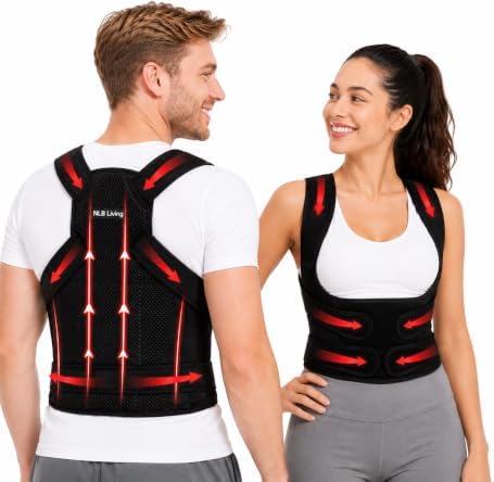 Adjustable Posture Corrector for Women and Men, Shoulder Straightener, Adjustable Full Back Support, Back Brace, Upper and Lower Back Pain Relief - Scoliosis, Hunchback, Hump, Thoracic, Spine Corrector. HSA / FSA Eligible. by Unknown
