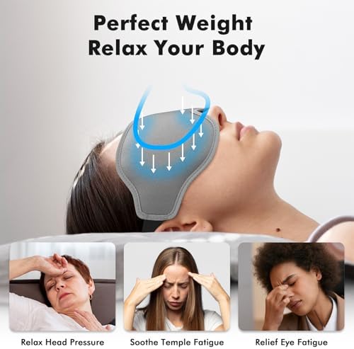 3D Blackout Weighted Eye Mask for Sleep, Eye Cover for Men Women - Image 3