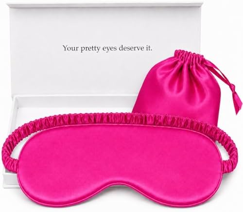 Silk Sleep Mask Light Blocking Luxury 100% Mulberry 19mm Silk Eye Mask Eye Cover Blindfold Ultra Soft Light & Comfy Anti Aging Skin Care with Travel Bag Gift Package by YanserSelection