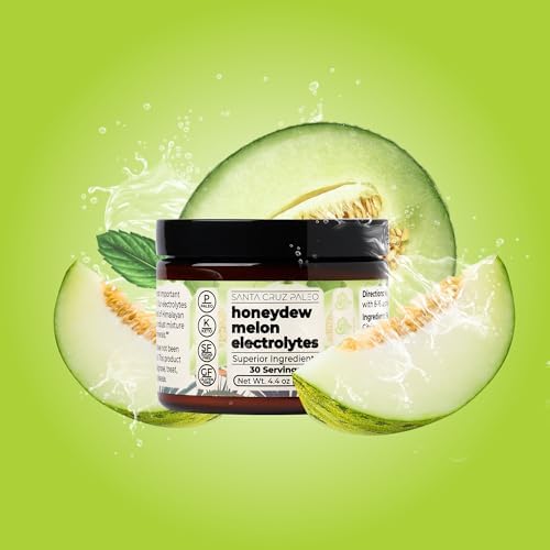 Santa Cruz Paleo Electrolyte Powder, Honeydew Melon Flavor, Sugar Free Hydration Drink Mix with Himalayan Pink Salt, Sea Salt, Magnesium Glycinate, Potassium Chloride, Sweetened with Stevia, 30 Srvgs - Image 2