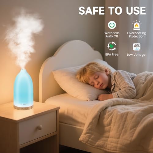 URPOWER 100mL Essential Oil Diffuser Aromatheray Scent Diffusers for Home - Image 4