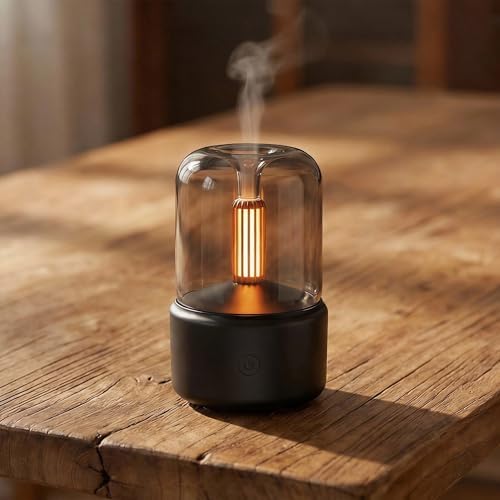 LONCIN Essential Oil Diffuser, 120ml Aromatherapy Diffuser with Auto Shut-Off Function, Ultrasonic Diffusers for Essential Oils, Cool Mist Humidifier with Warm Lights, for Home & Office - Image 2
