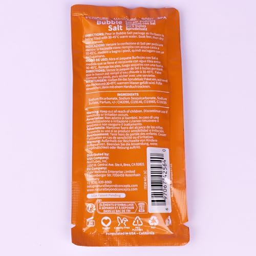 Pedicure Kit Foot Soak Set: Bubble Salt, Sugar Scrub, Massage Mask, Massage Lotion in a Box, 4 Step Foot Spa Kit for Dry Feet,Tired Feet（3 Set Mango) - Image 6