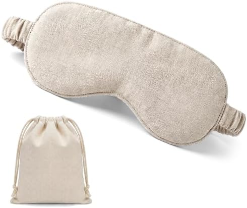 1 Set Pure Linen Sleep Mask Organic Cotton Eye Cover Gift,Linen by Funnysoft