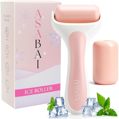 Ice Roller for Face, Premium Facial Ice Roller and 2X Rollers for Long Lasting Cold - Eye Roller for Puffy Eyes & Cold Massage for Migraines (Pink) by Unknown