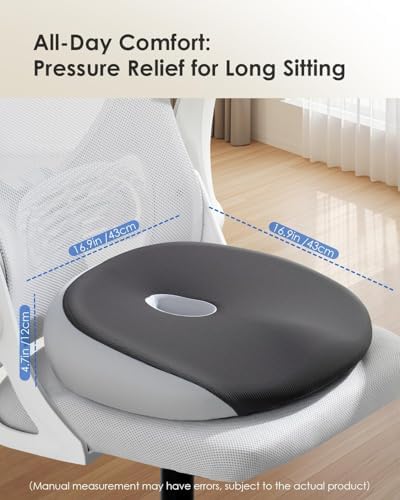 FLORICH Large Car Seat Cushion for Long Sitting, Ergonomic Memory Foam Driving Seat Cushion for Back & Sciatica Pain Relief, Non-Slip Washable Seat Cushion for Car, Driver, Office - Image 7