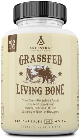 Ancestral Supplements Grass Fed Beef Living Bone Supplement, 180 Ct by AncestralSupplements