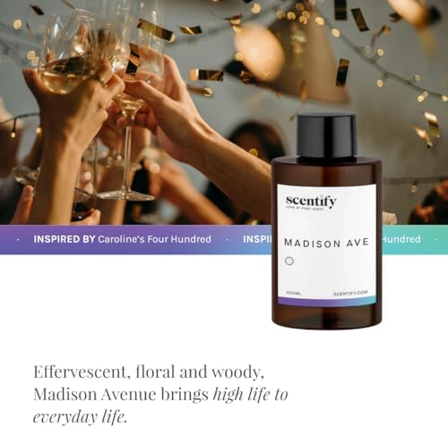 Scentify Madison Ave Aroma Oil Refill Scent for Oil Diffusers – Cassis Blossom, Mandarin, Neroli & White Woods – Luxurious Relaxing Aromatherapy Diffuser Fragrance 100ml, 3.38 oz - Image 4