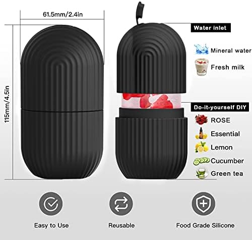 ice face roller, ice mold for face and Eyes, Reusable Massage Silicone Beauty Tool, Naturally Conditioning And Skin Care, De-Puff Eye Bags, Reduce Migraine Pain (Black) - Image 4