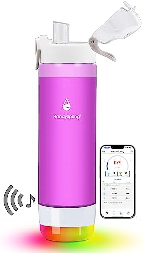 Smart Water Bottle with Reminder To Drink Water, Lights And Sound, Water Intake Tracker, Rechargeable, Tritan Plastic, Spout Hydrate Glow Bottle 26 Oz, Smart Hydration Reminder (Purple) - Image 3
