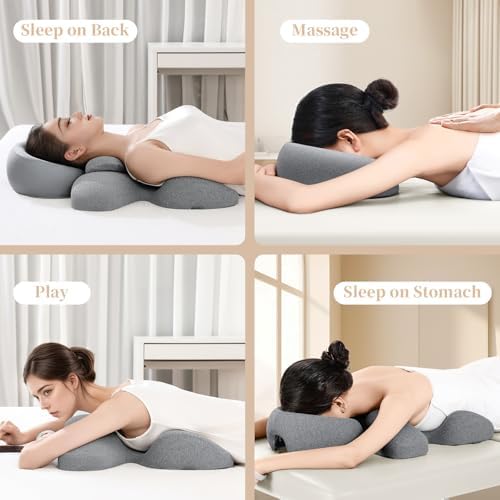 Prone Massage Pillow, a Chest and face Support Sleep Pillow, is Suitable for Massage, SPA and Sleep. It Comes with a Removable and Washable Cover, a Non-Slip Bottom (Grey) - Image 6